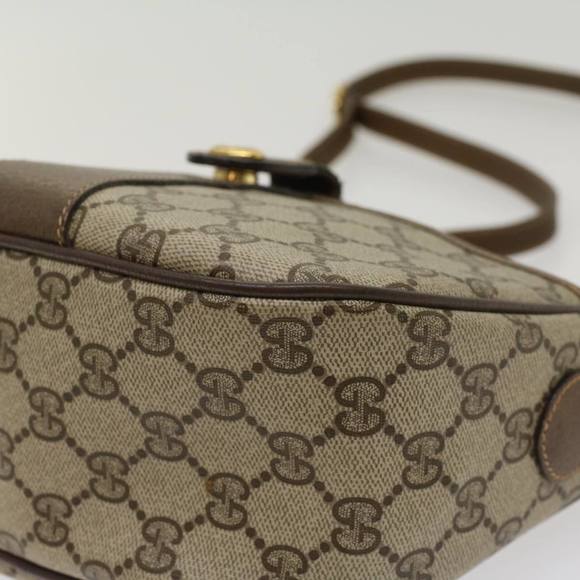 GUCCI GG Canvas Web Sherry Line Shoulder Bag Beige Green 39.02.032 Auth 48249 - Picture 15 of 16